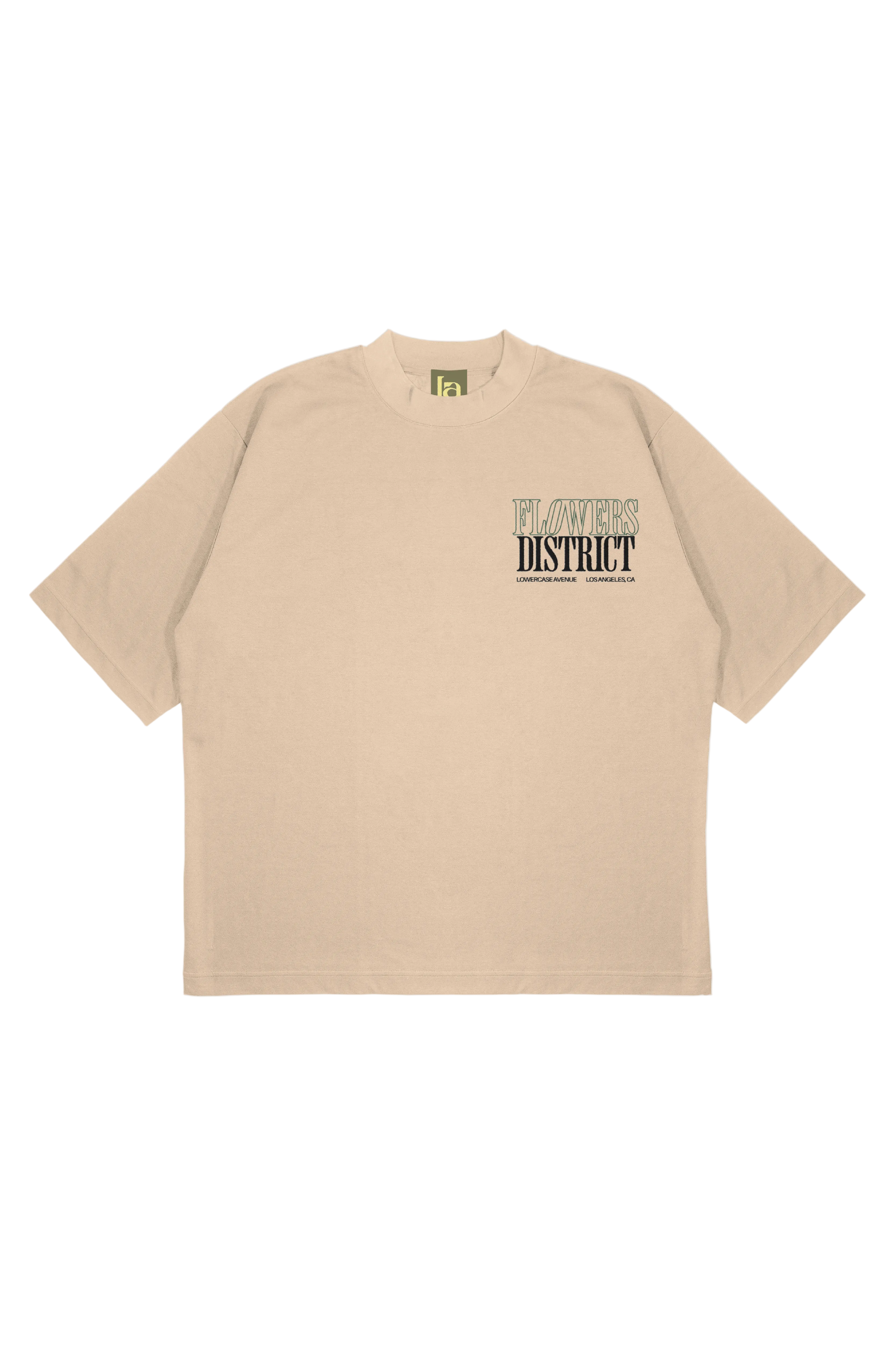 Beige t-shirt with text 