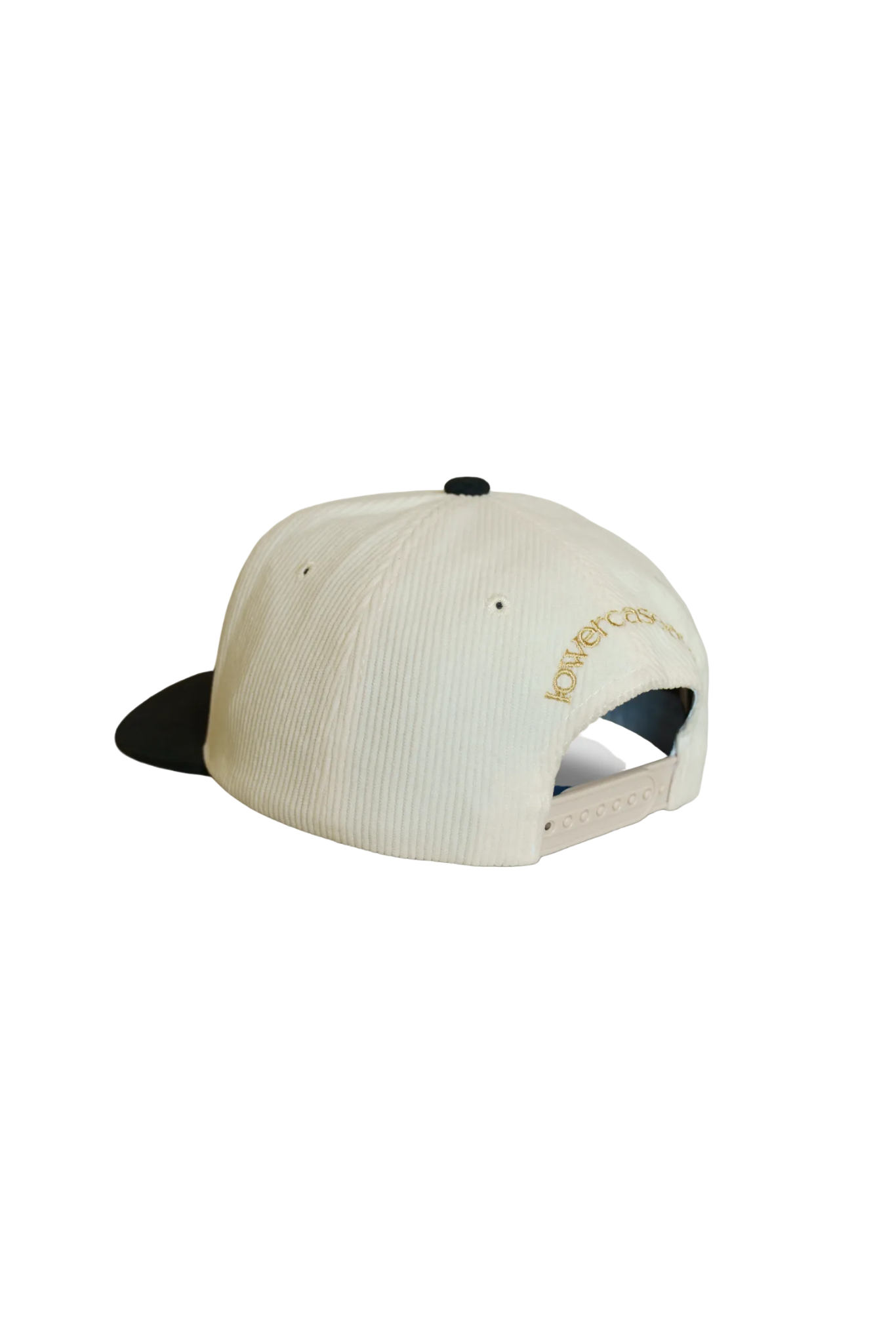 Beige cap with black visor 