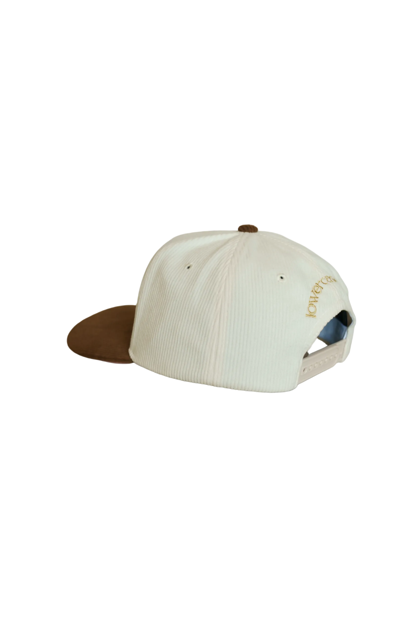 Beige cap with brown visor 